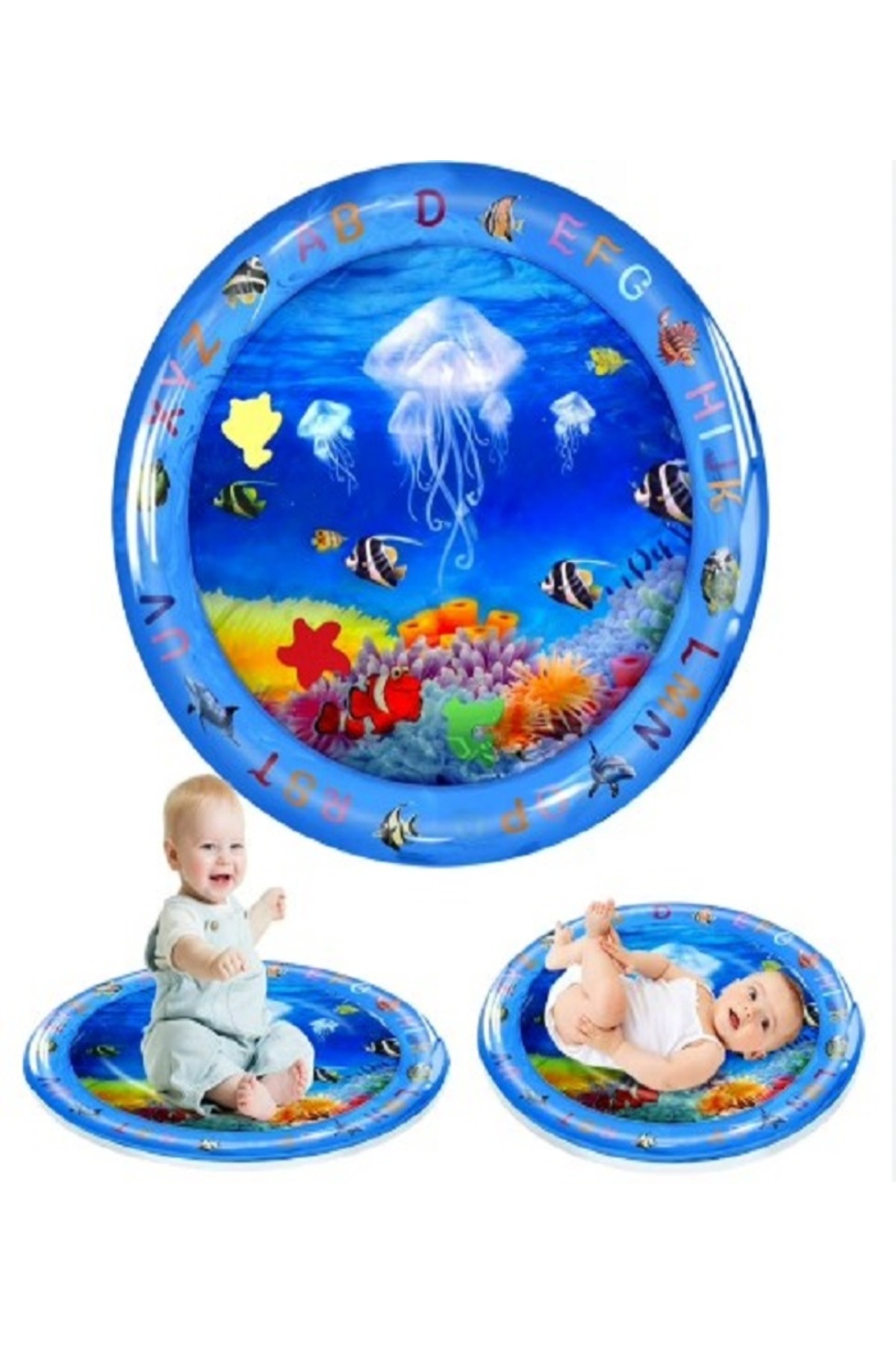 Lumaticaret 60 Cm Bebek Su Oyun Matı Tummy Time Karın Üstü Aktivite Zamanı Bebek Gelişim Matı fotoğrafı 2 (önizleme)