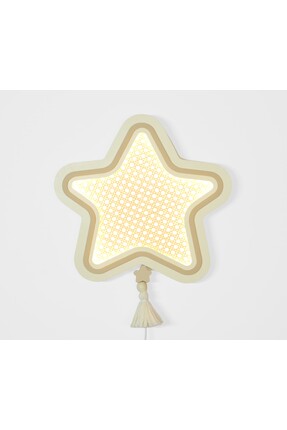 Linvia Kids Yıldız - Çocuk Ahşap LED Gece Lambası