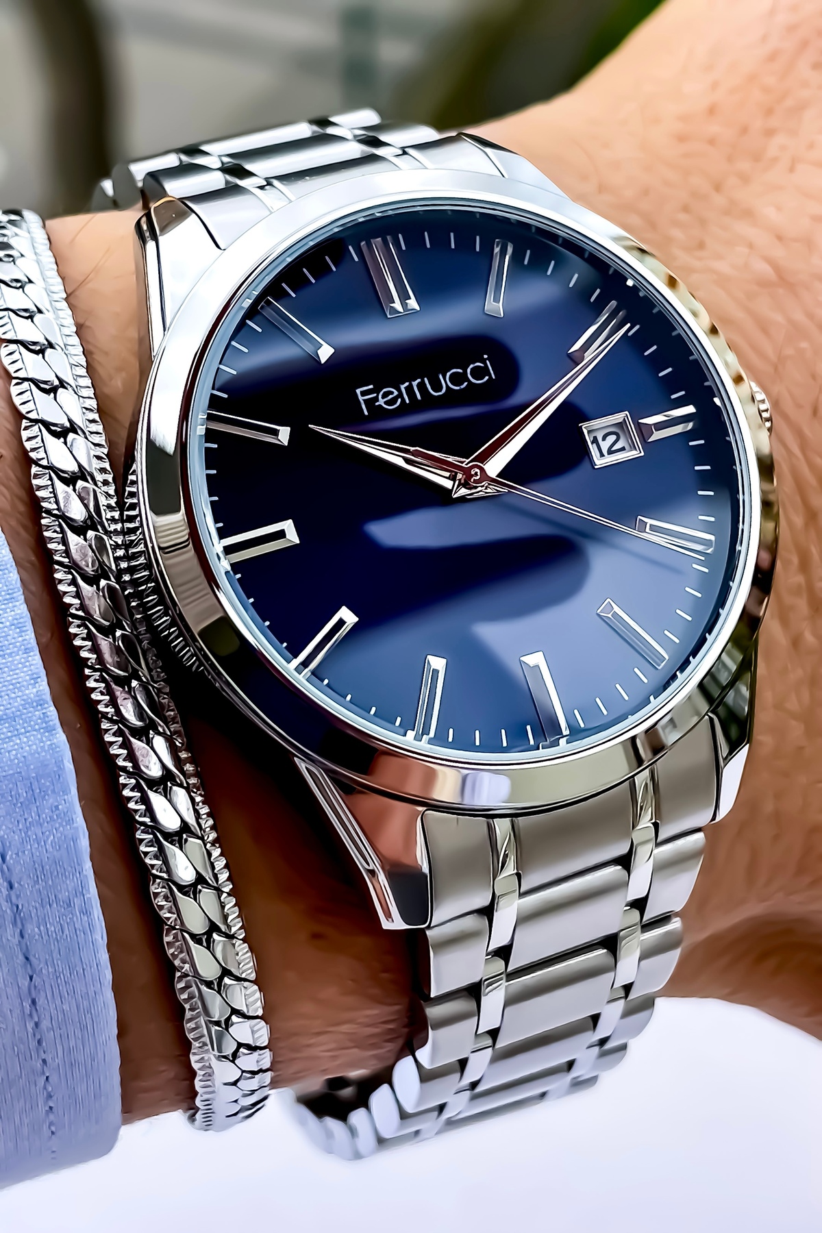 ساعت مچی مردانه بند فولادی فصلی، تمام عملکردها فعال