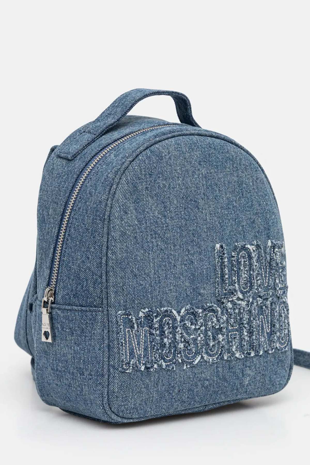 EUC Love ❤️ Moschino Denim & Blue Leather Backpack Moschino White Bags & Handbags for Women | eBay main image 2