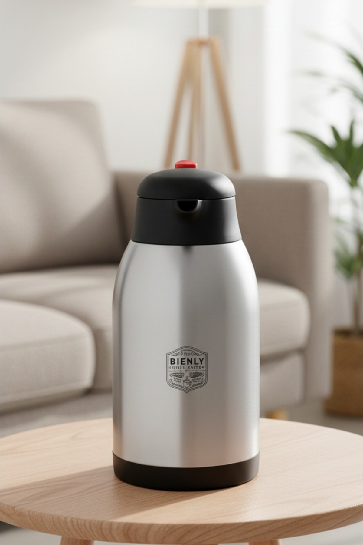 Bienly Çelik Termos 2.5 Litre | 8 Saat Sıcak Tutma | SUS304 Paslanmaz Çelik BPA Free Kapak
