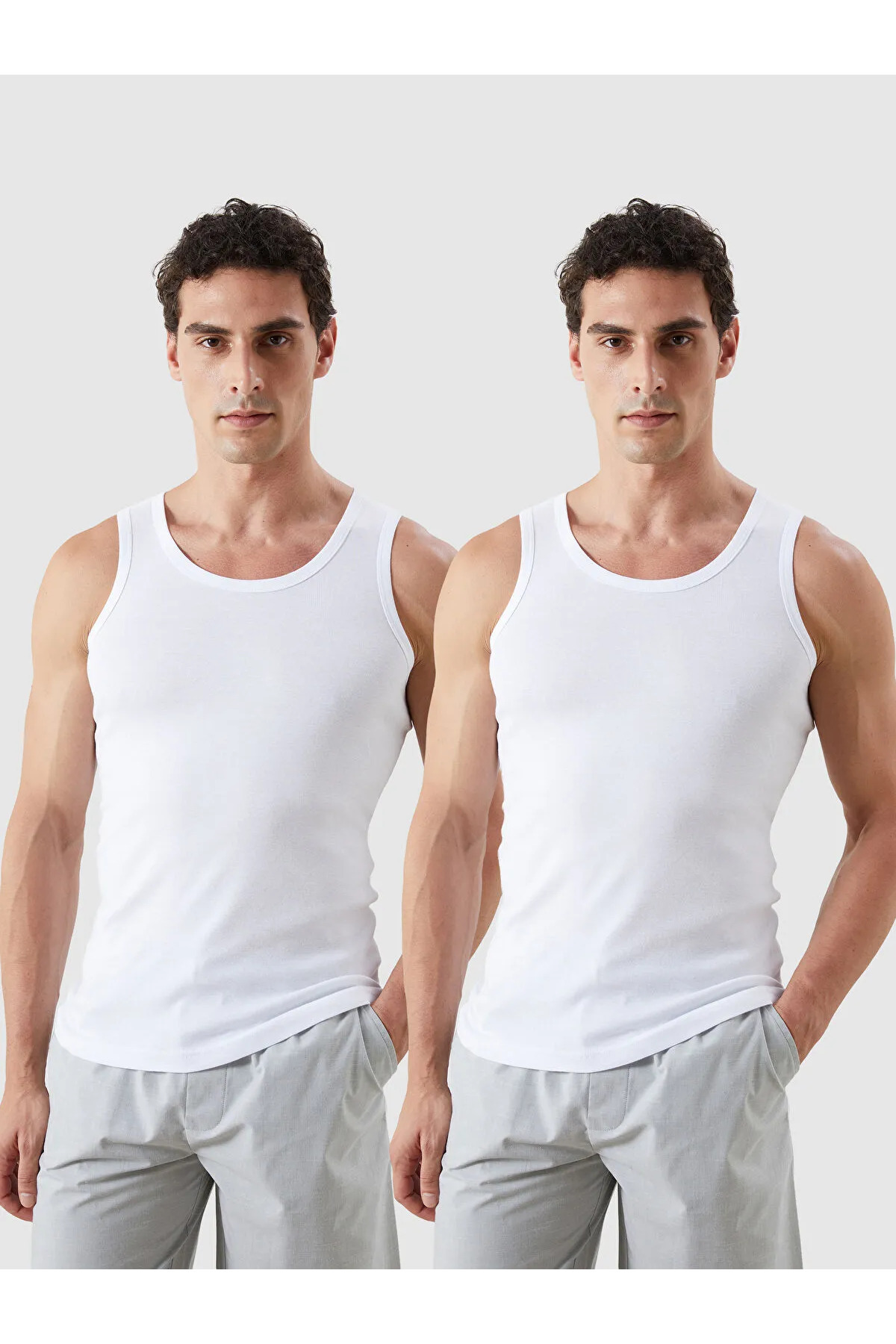 ZÜMRÜT YILDIZI 6'lı Adet Askılı Erkek Beyaz Atlet Pamuklu