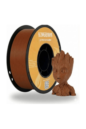 KINGROON PLA Filament Çikolata Kahverengi 1.75mm 1Kg - Bambu Lab, Creality Uy...