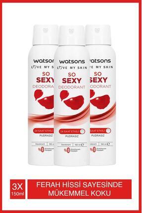 Watsons So Sexy Deodorant Deodorant Sprey Pudrasız 3x150ml