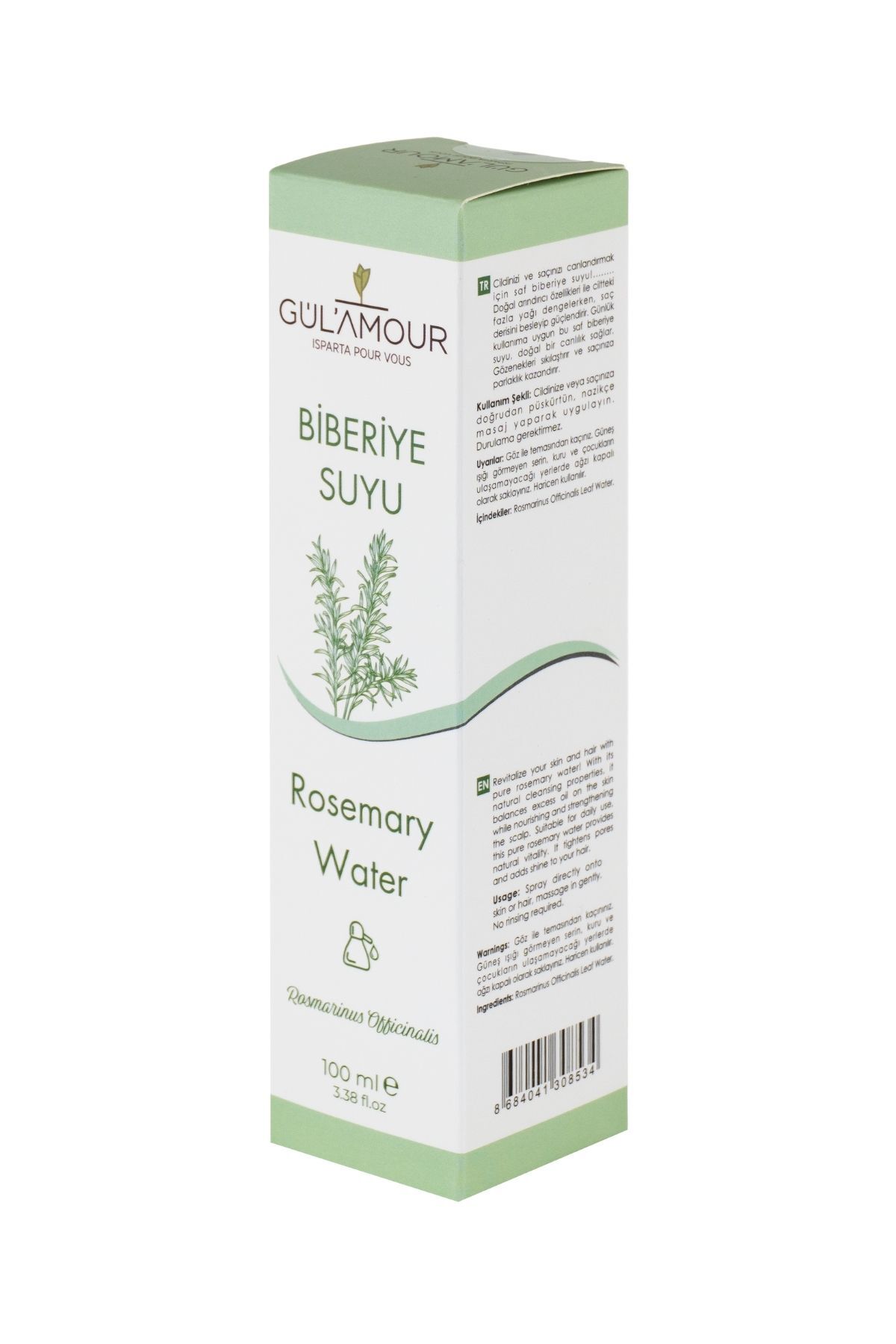تونیک آب رزماری ۱۰۰٪ طبیعی برای مو و پوست ۱۰۰ میلی‌لیتر — rosemary100ml — تصویر 3 از 3