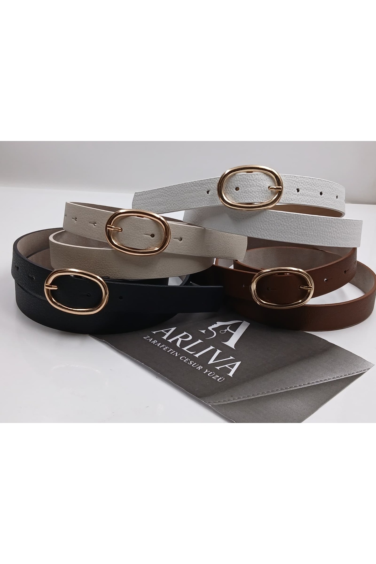 arlıva moda 4'lü Fırsat Ürünü Oval Tokalı Kadın Pantolon Kemeri, Ceket Kemeri, Elbise Kemeri, Gömlek Kemeri görsel 6