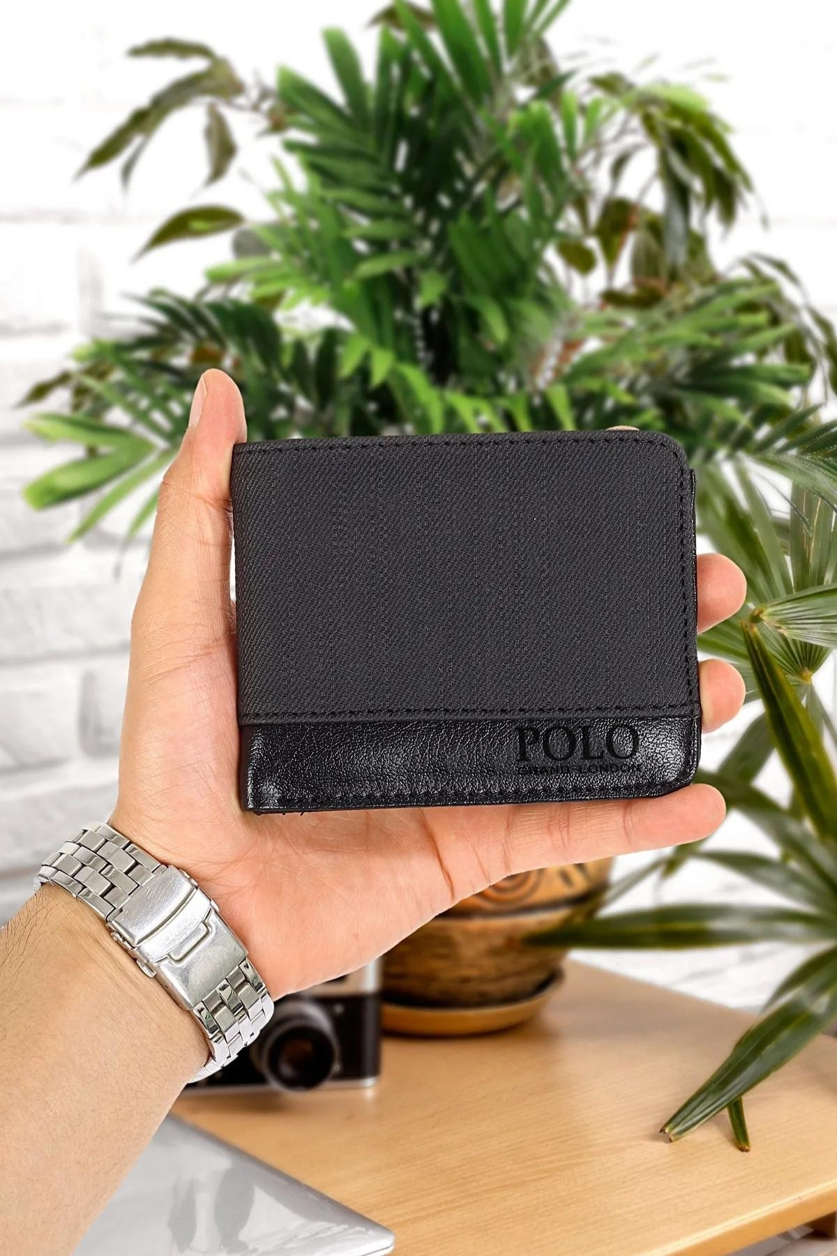 POLOGRAND London  Orijinal Erkek 5'li Hediye Kutulu Luxury Serisi Deri Kemer Cüzdan Kartlık Kol Düğmesi Parfüm Seti - Görsel 6