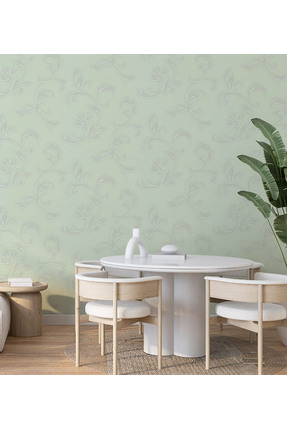Ayzun Soft Yeşil Desenli Duvar Kağıdı 773668