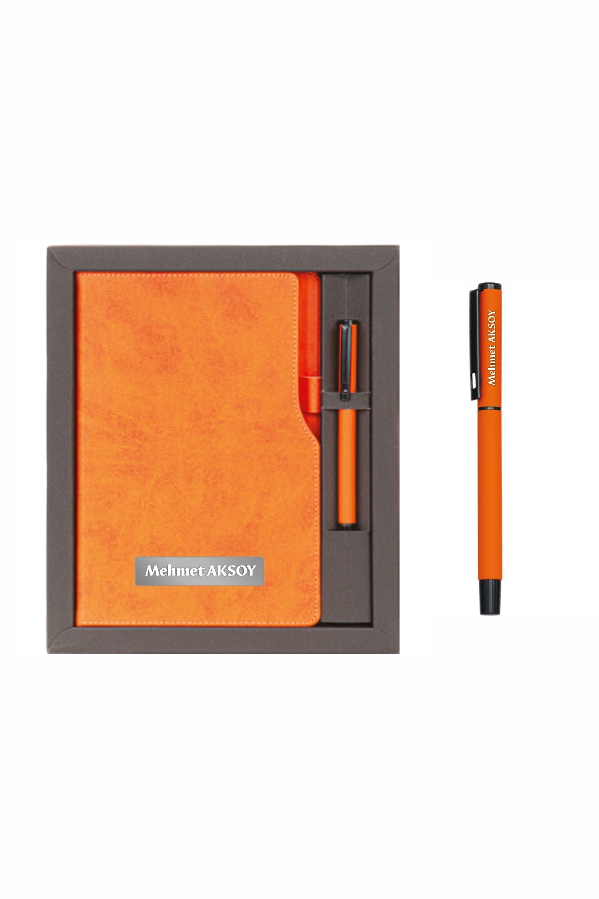 Hediyelik Set - Defter ve Kalem - (2’li Kurumsal Hediye Seti) - 4190 Turuncu