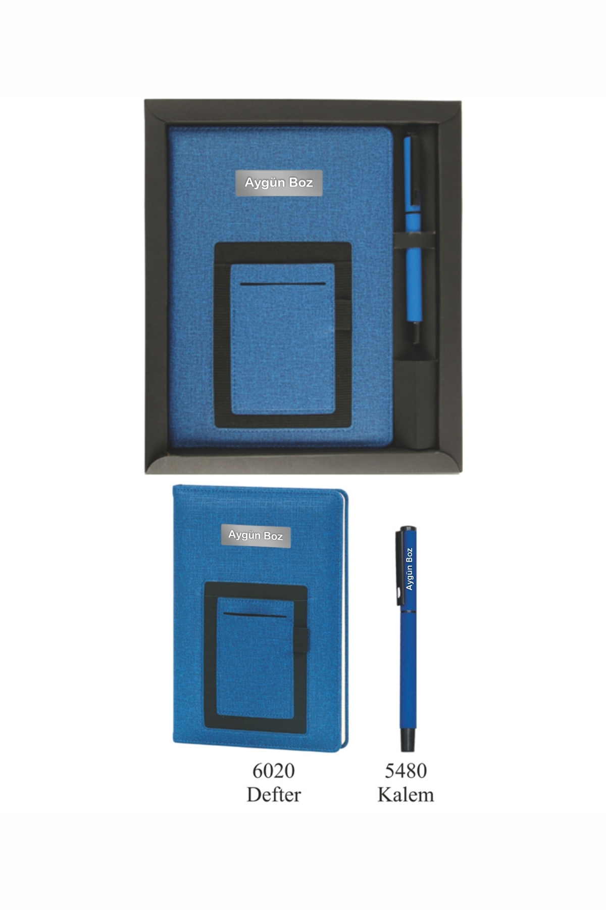 Defter ve Kalem - (2’li Kurumsal Hediye Seti) - 4205 Lacivert