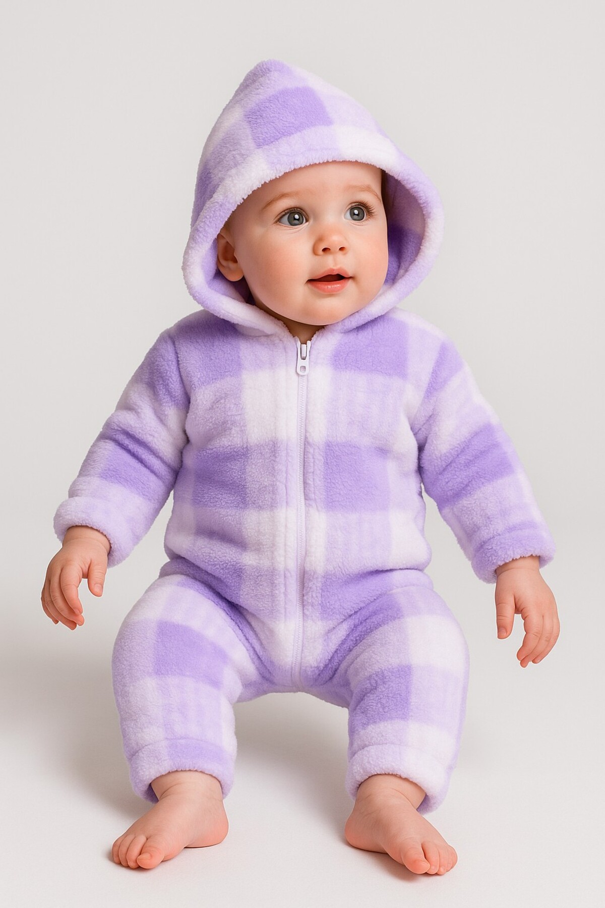 Chicsy Baby Kışlık tatlı peluş welsoft tulum kız bebek tulum fotoğrafı 2 (önizleme)