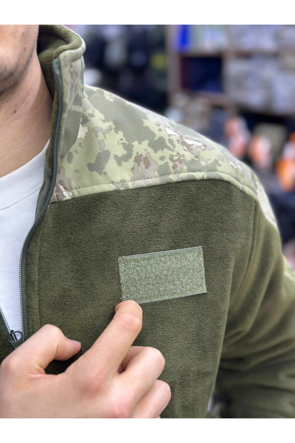 BİKATEX  Bikatex Taktik Dik Yaka Erkek Polar Mont Softshell Polar - Görsel 5