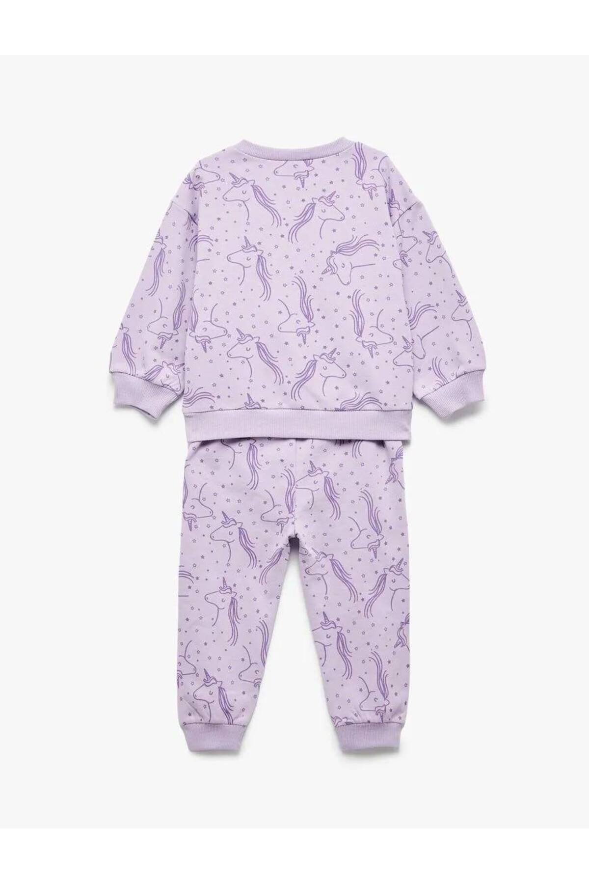 Koton Unicorn Baskılı Pamuklu Şardonlu Eşofman Takımı fotoğrafı 2 (önizleme)