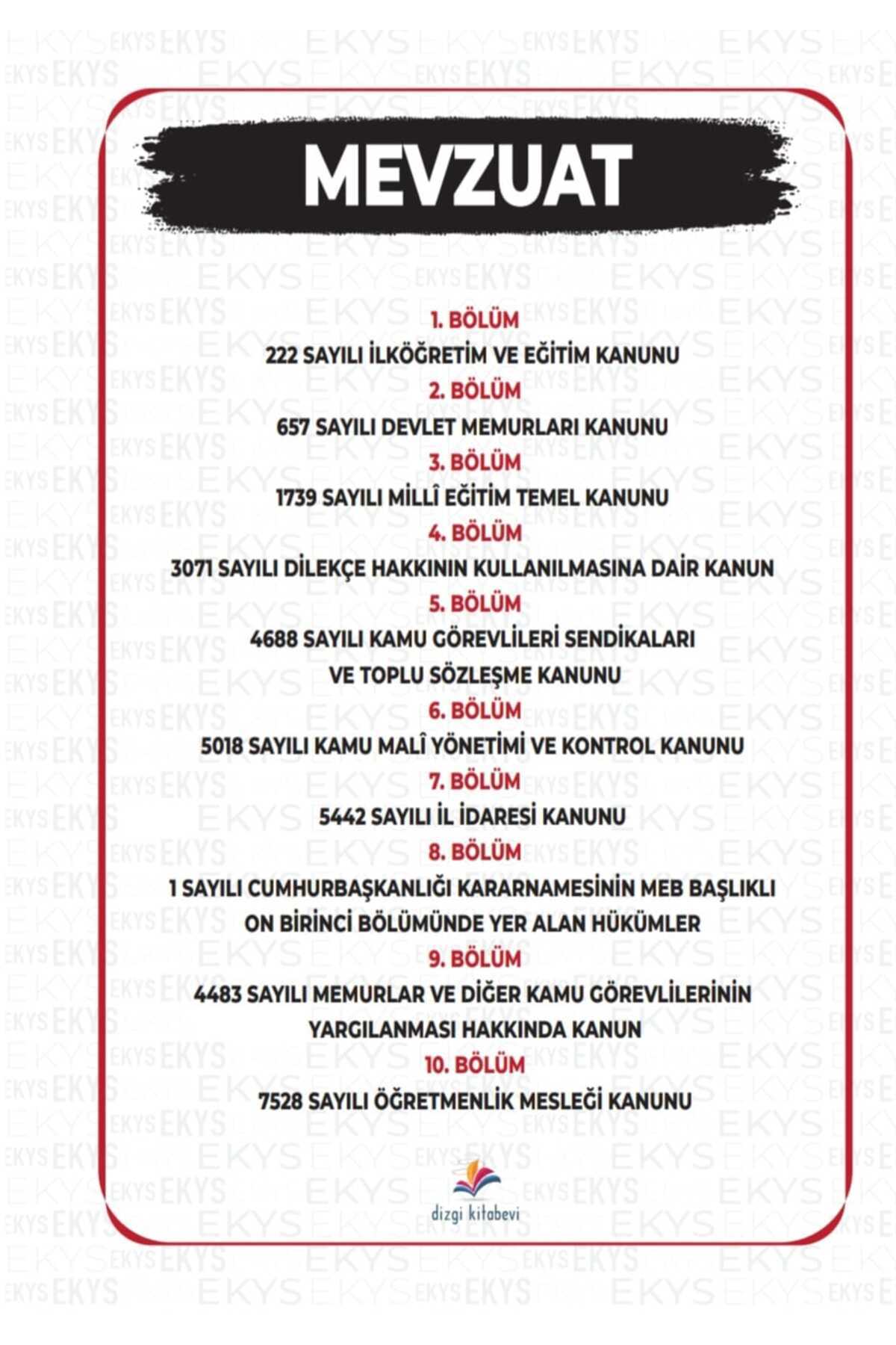 Dizgi Kitap 2026 MEB EKYS Müdür ve Müdür Yardımcılığı Konu Anlatımı Fatih Sesli Genişletilmiş 5. Baskı fotoğrafı 6 (önizleme)