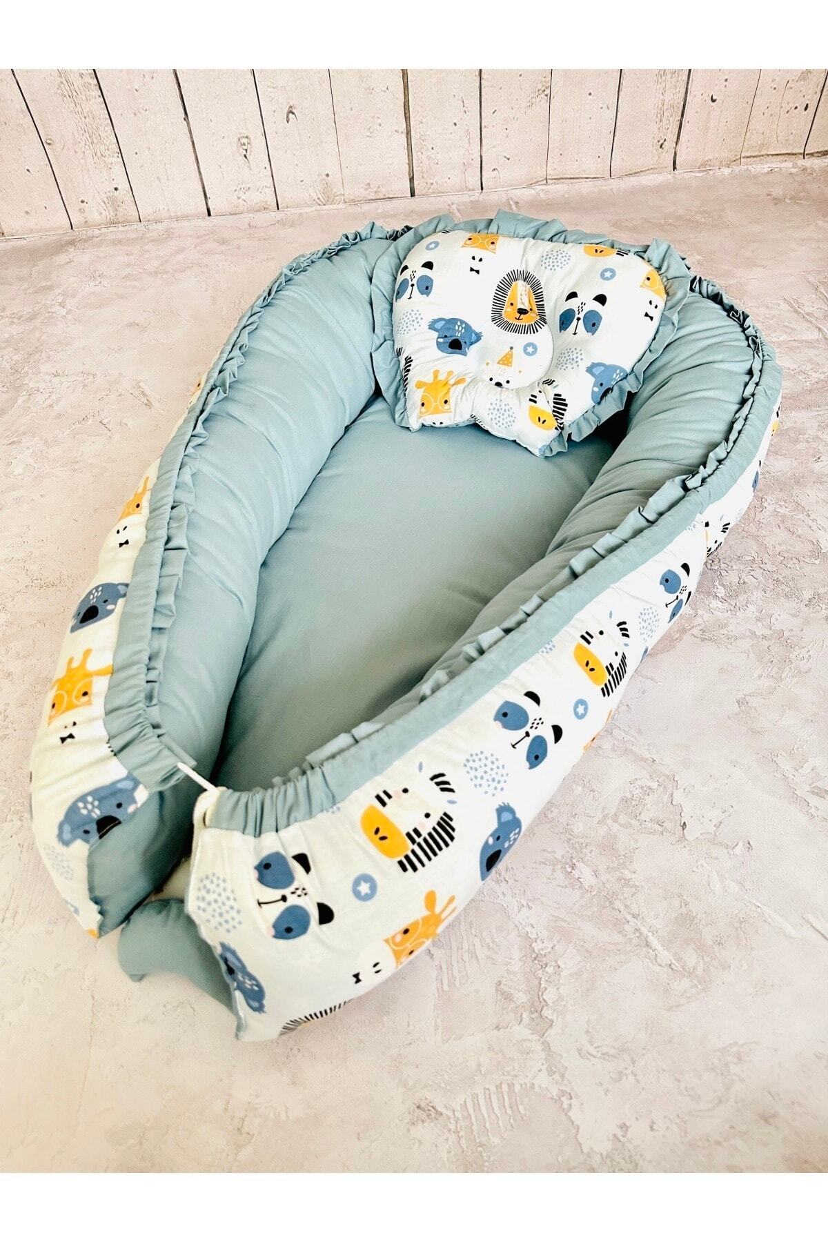 JUNİPERUS Baby Nest Kafalar Fırfırlı Ortopedik Çift Taraflı Bebek Yatağı Anne Yanı Bebek Yatağı fotoğrafı 4 (önizleme)