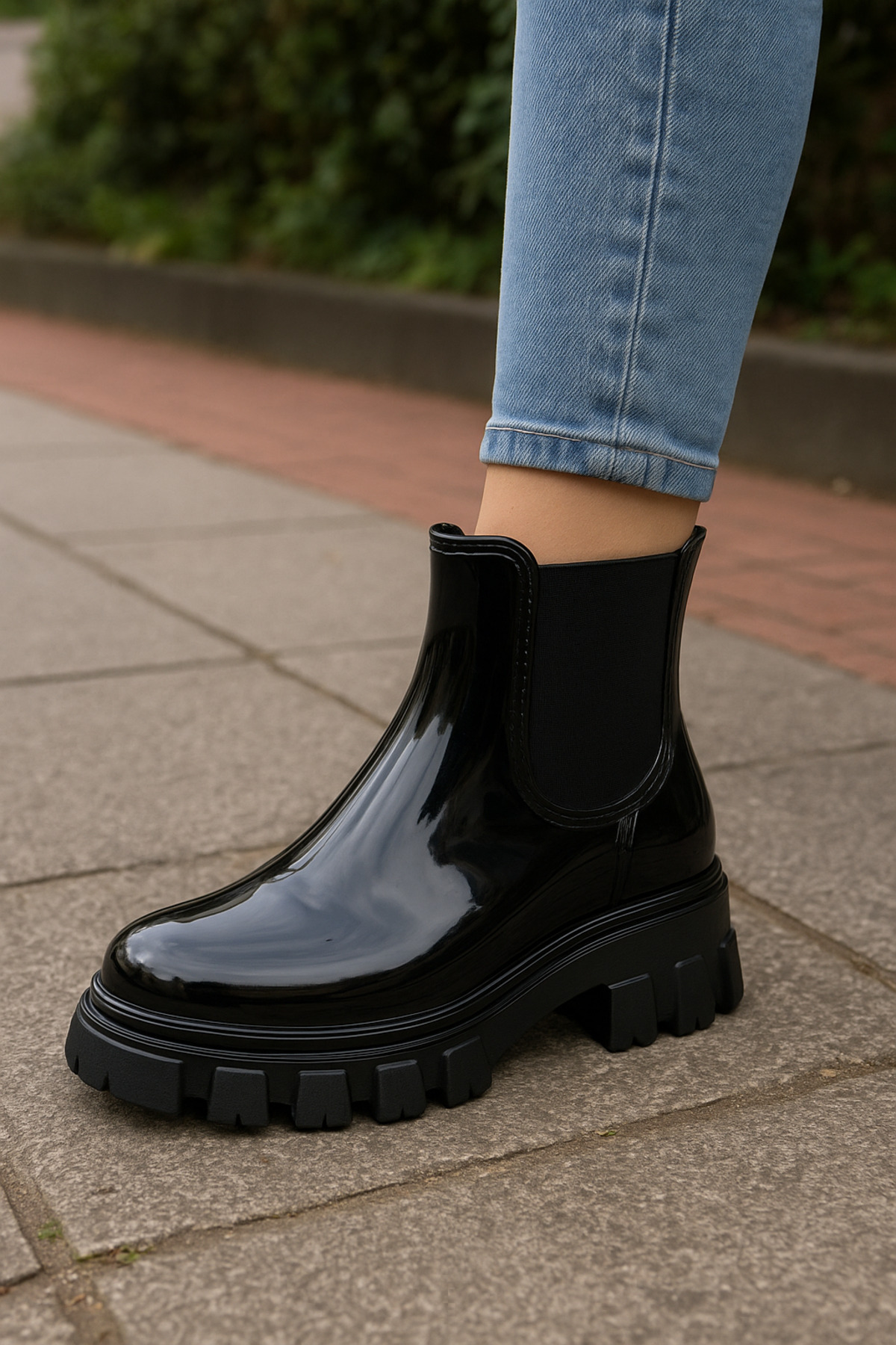 DB Жіночі зручні гумові чоботи на гумовій підошві