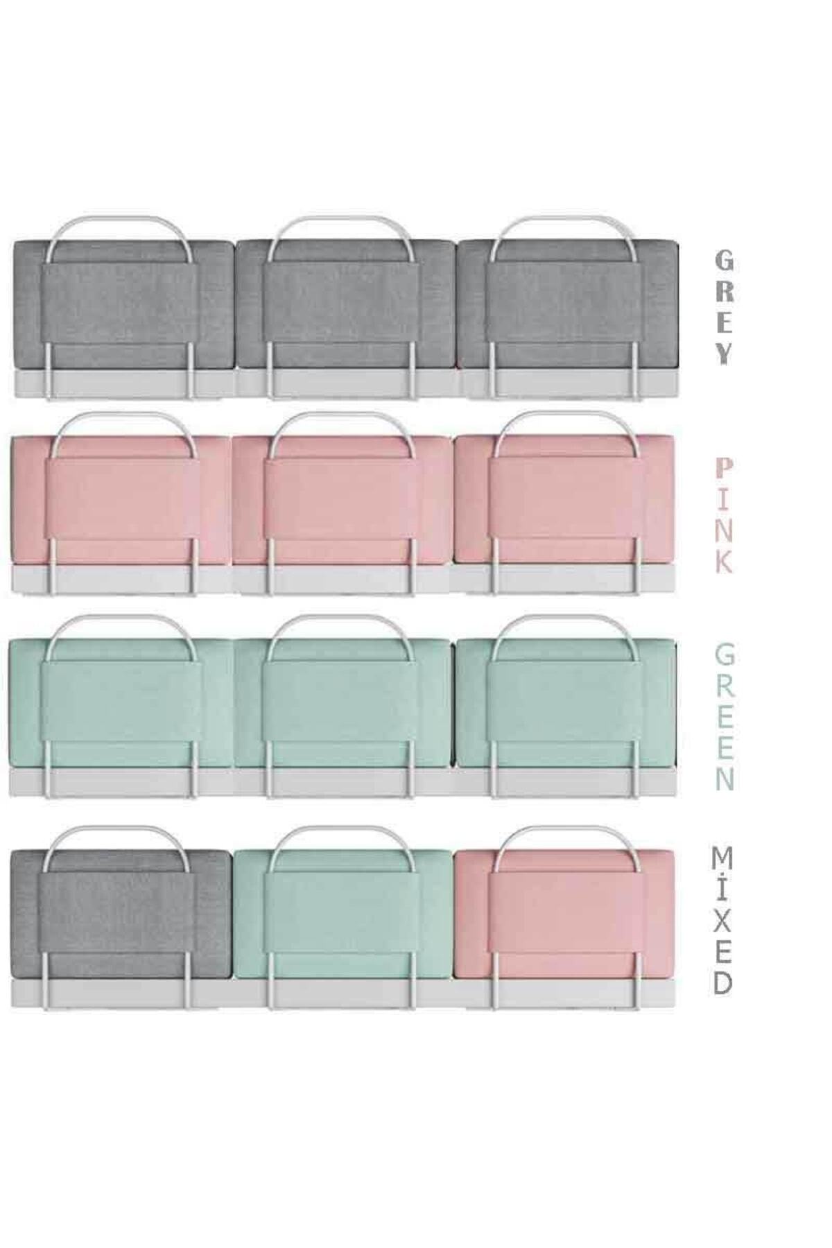 RevuBaby 200 Cm Serenity Xl Yeni Nesil Yatak Bariyeri Korkuluğu Pink (4 Blok) fotoğrafı 3 (önizleme)