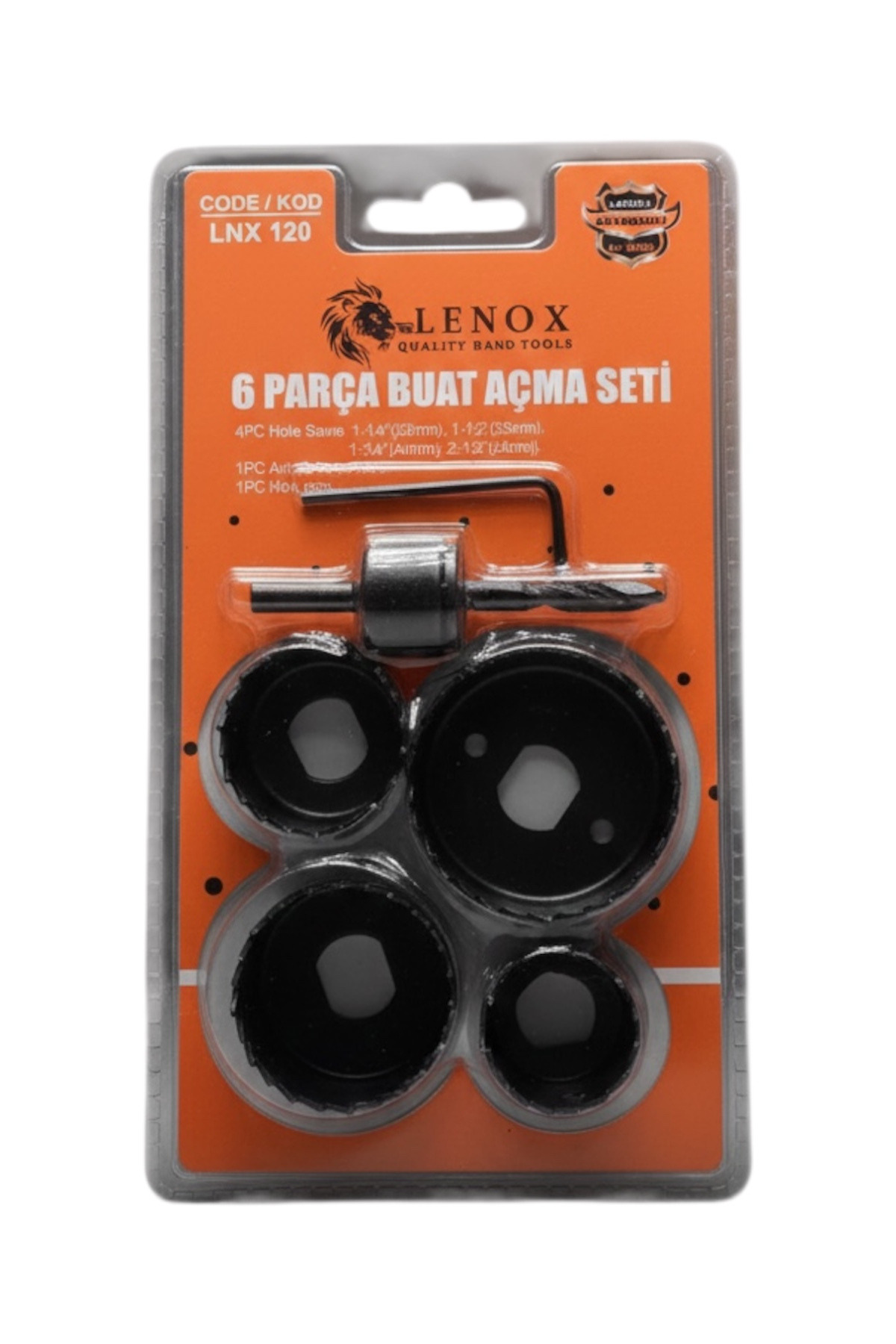 Lenox Tools Buat Açma Panç Seti 6 Parça 32–38–44–54 mm Elektrik