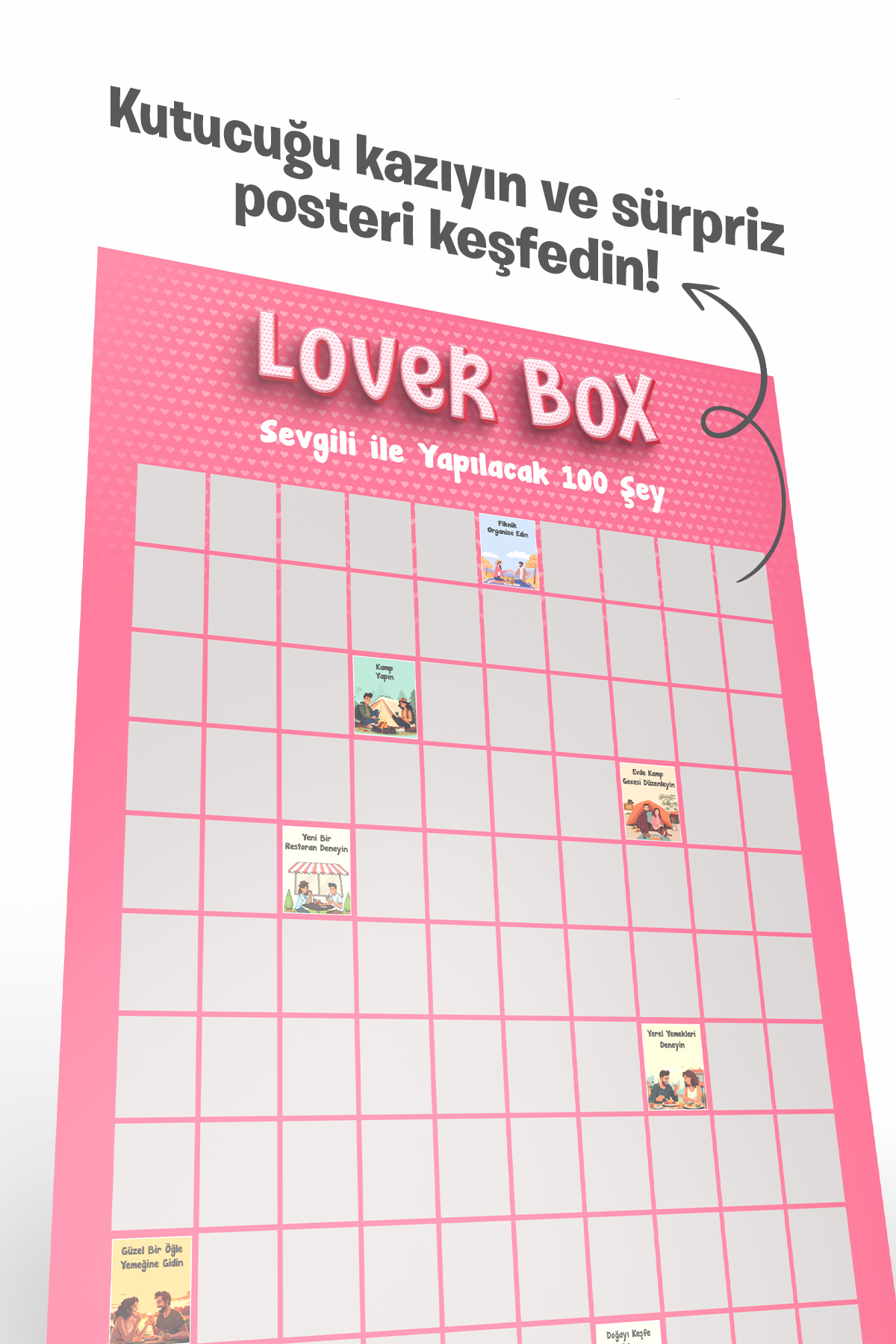 Zigzag Lover Box | Sevgiliyle Yapılacak 100 Eğlenceli Aktivite | Kazı Kazan Poster fotoğrafı 4 (önizleme)