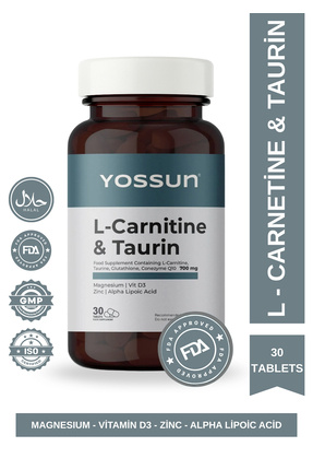 yossun L-Karnitin, Taurin, Glutatyon ve Koenzim Q10 İçeren Tablet Takviye Edi...