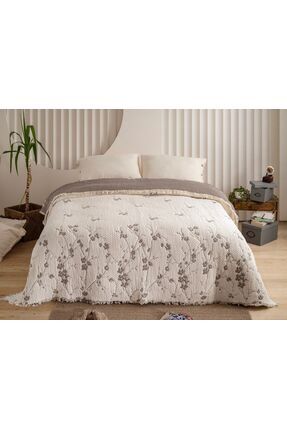 Peshtemalsan 9 KATLI 220 x 240 cm %100 PAMUK MÜSLİN YORGAN YATAK ÖRTÜSÜ MİMOZ...