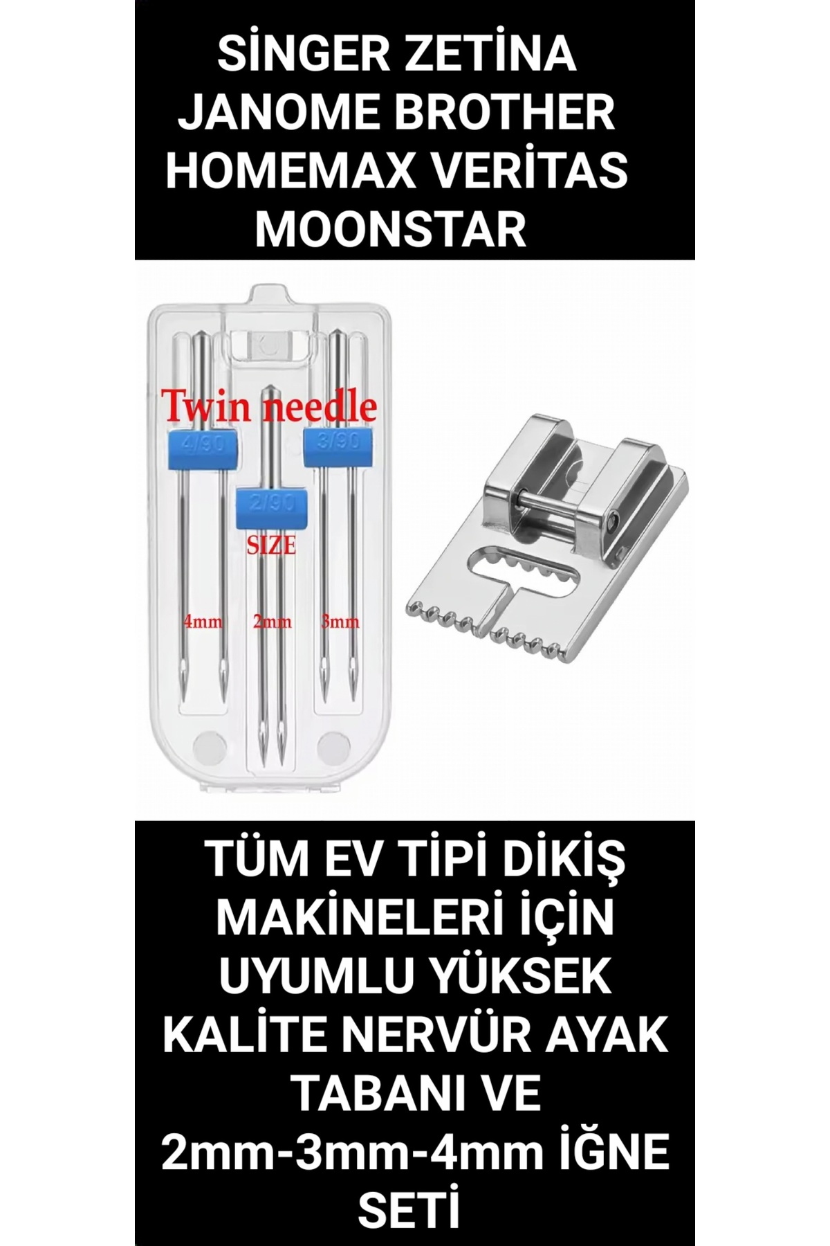 シナパネルA2　10枚セット Swart Zetina singer Janome Brother nervür ayak tabanı ve çift iğne