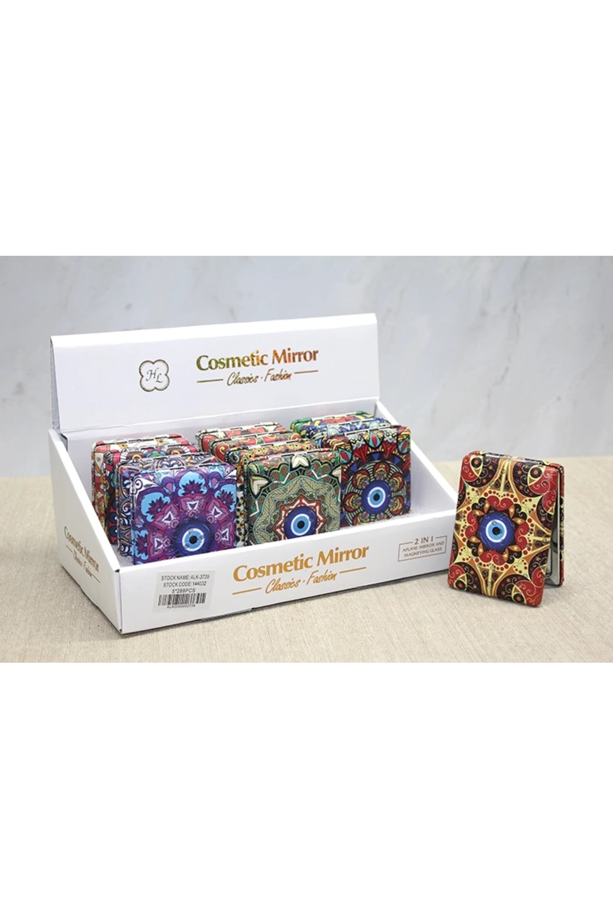 NARUE Taşlı El Aynası Dikdörtgen Kalın Alk3739