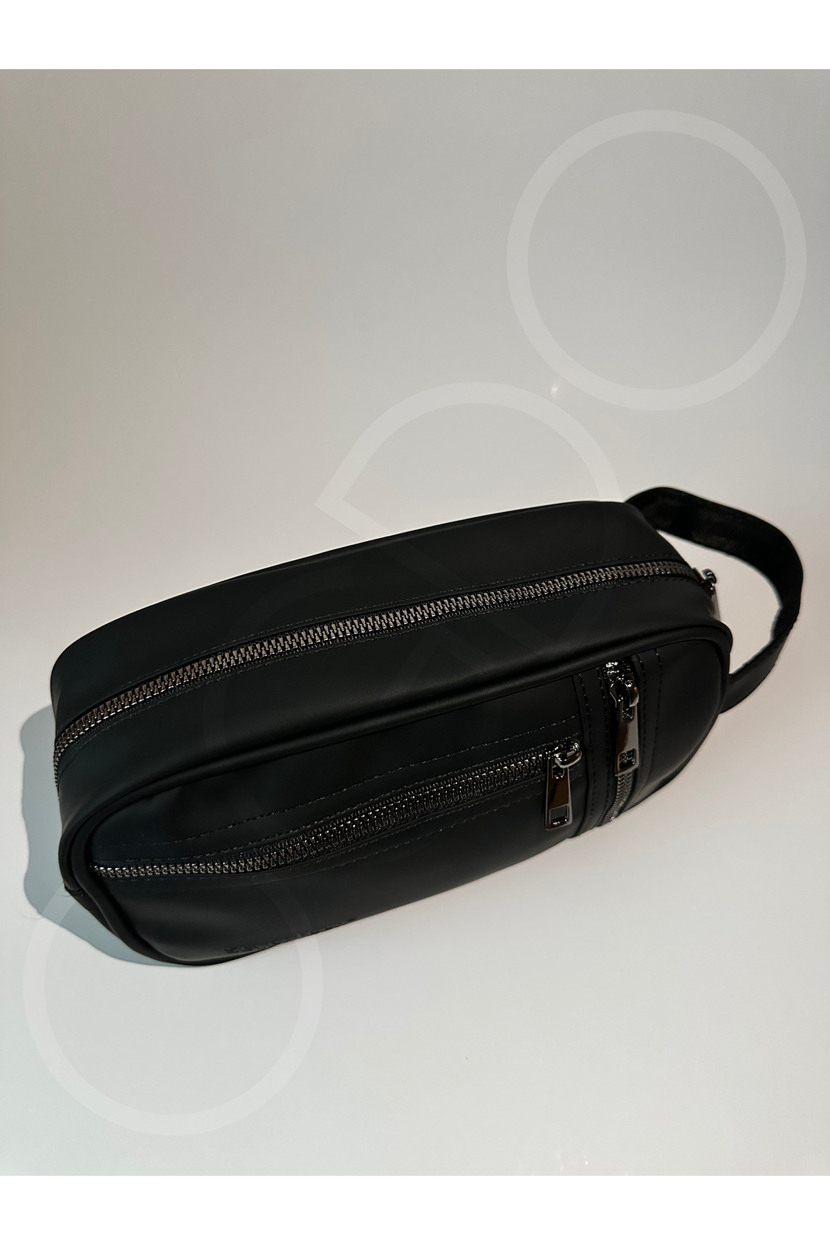 OGDO - Erkek Siyah Deri Portföy Clutch ve Günlük El Çantası - 5012 görsel 4