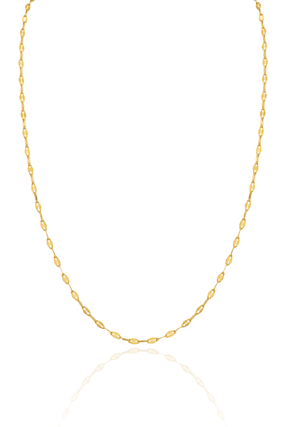 Elegant Thin Oval Ring Stainless Steel Chain Necklace – Unfading