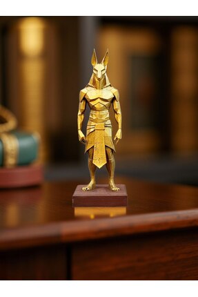 Monarch Art Anubis Heykeli | Gold Dekoratif Mısır Tanrısı Figürü | Ev & Ofis ...