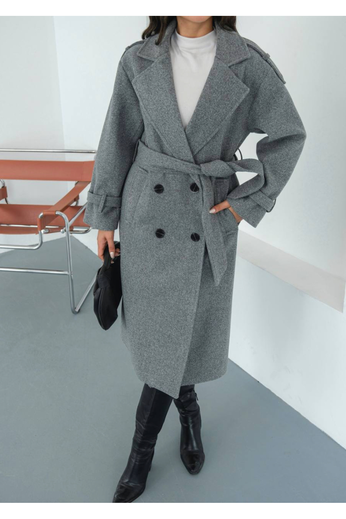 MyLook Modern Premium Kaşe Kaban görsel 4