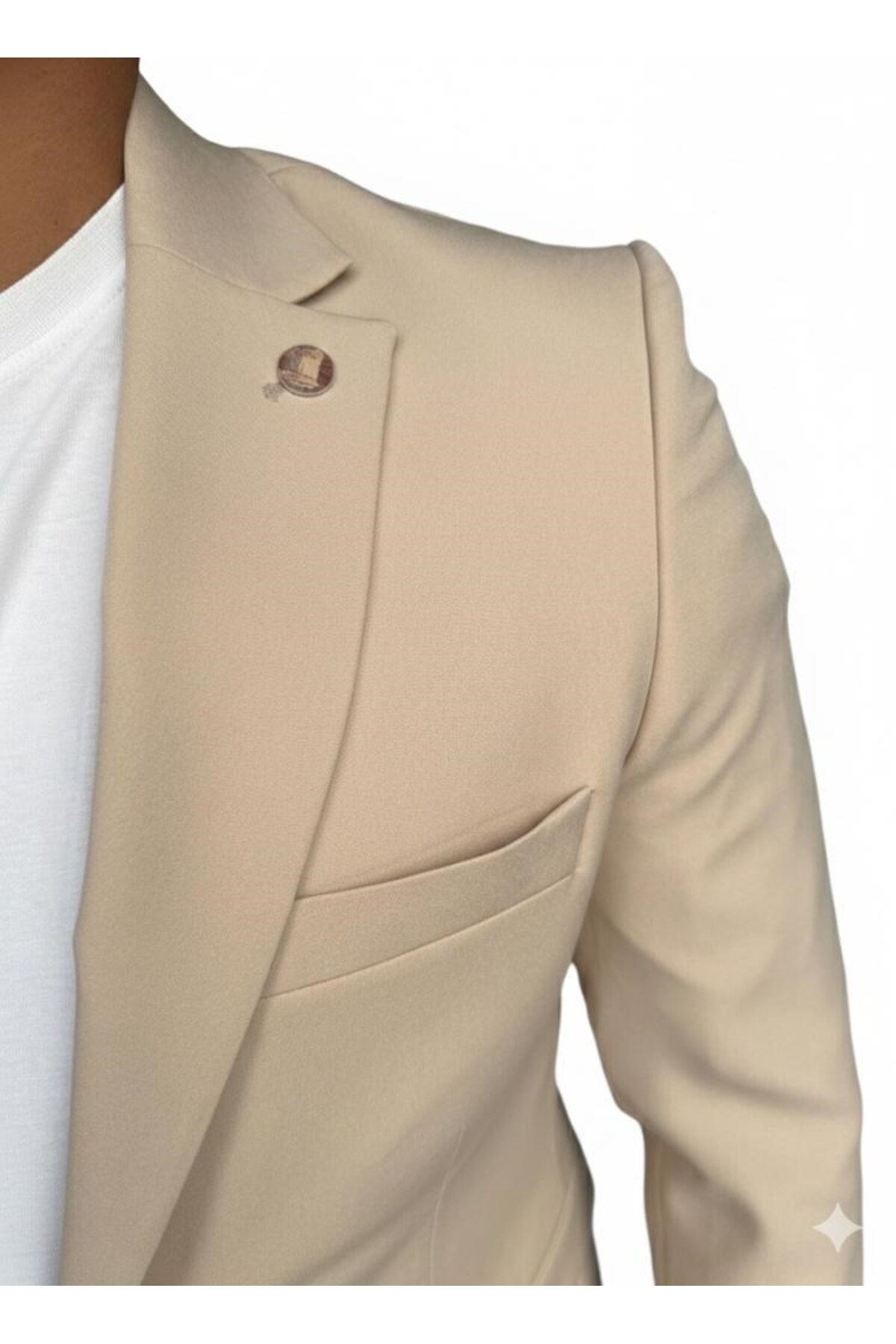 Plus Scorpion  Erkek Slim Fit Blazer Ceket – Tek Düğmeli Spor & Klasik Kombin - Görsel 6