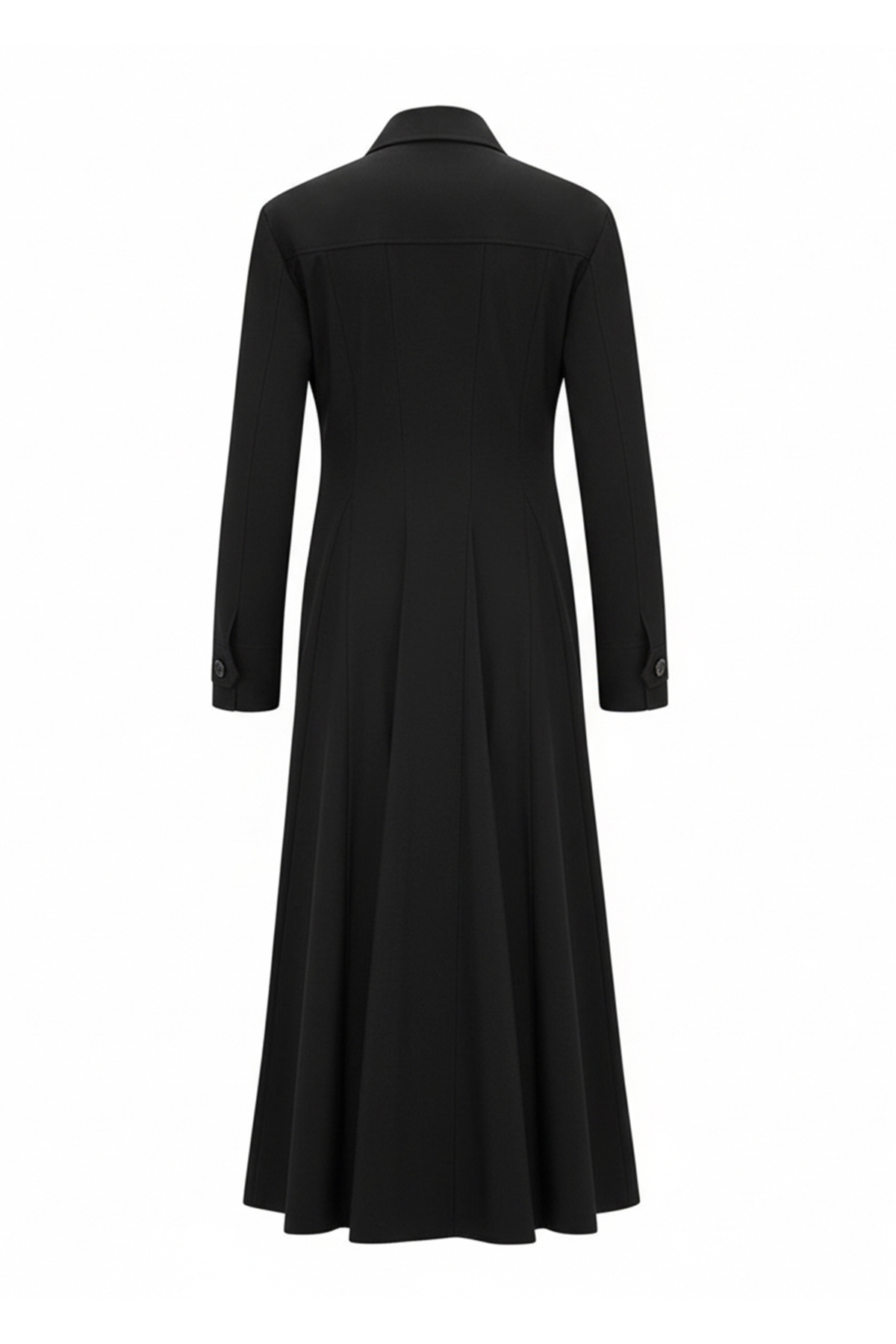 Exquise  Gold Düğme Detaylı Kruvaze Dokuma Midi Blazer Elbise - Görsel 6