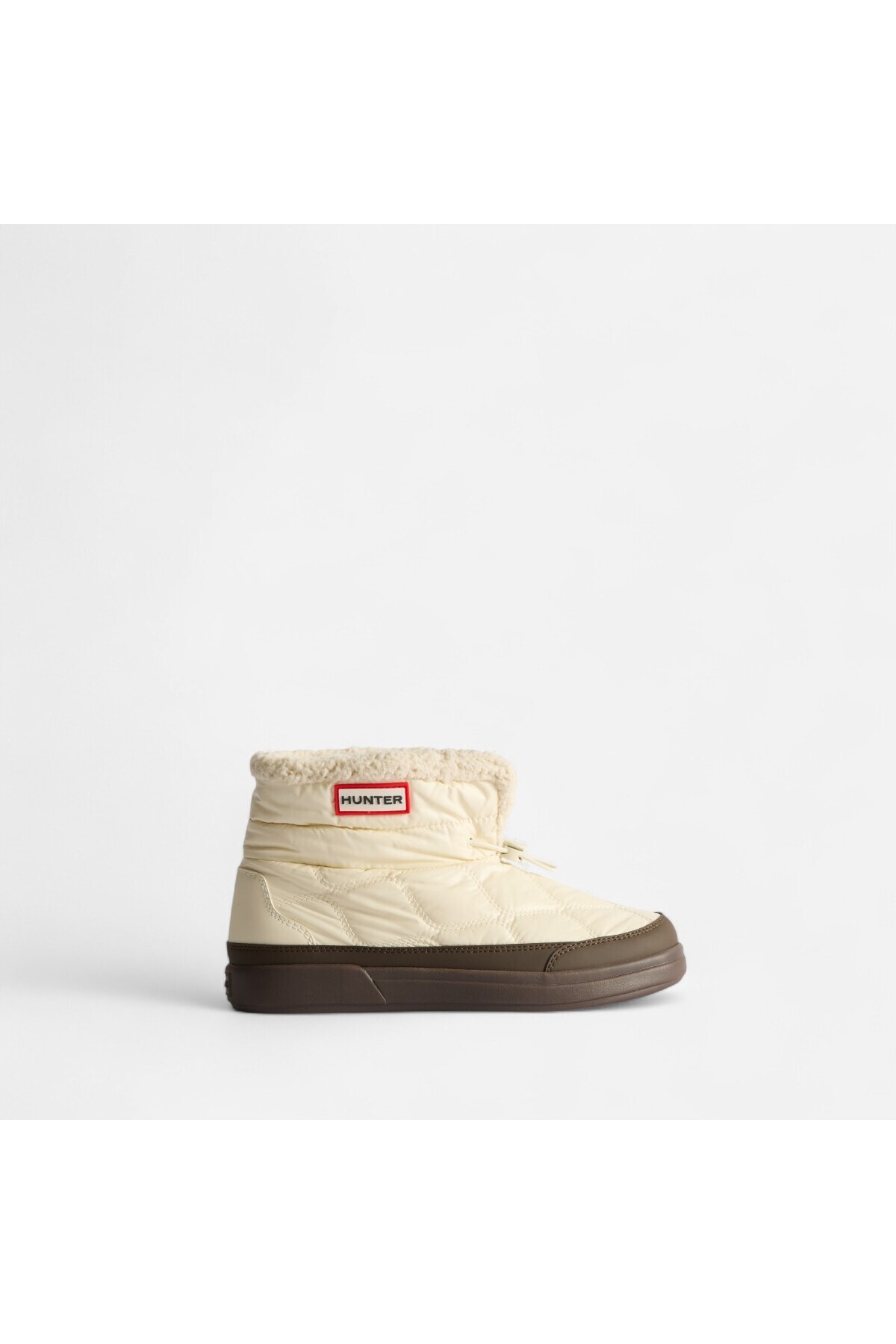 Hunter Apres Ski Termal Kadın Beyaz Kısa Kar Botu Bej Kısa Kar Botu HFRW0011252-WC