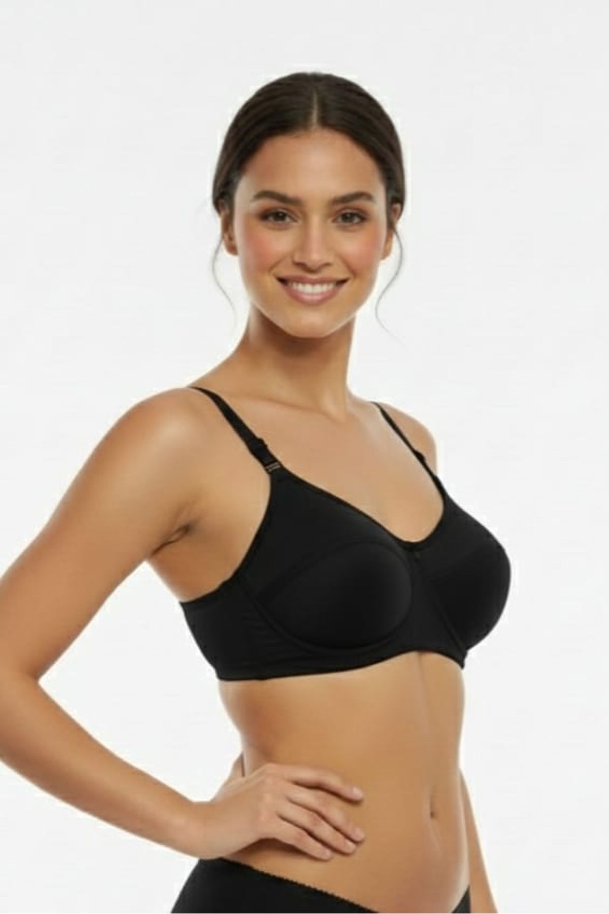 enmodaiçgiyim Crni ženski bežični grudnjak bez podrške - mekana guma, svakodn...