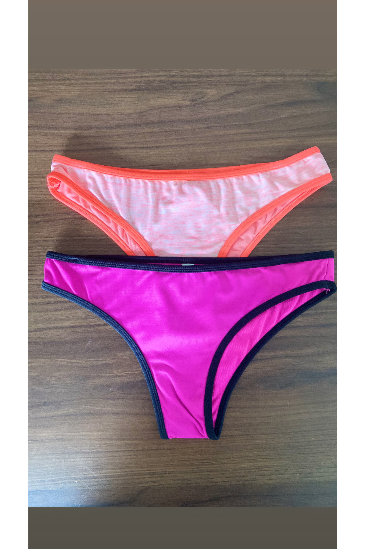 Zi 2 Adet 1 Paket Pembe-Turuncu Bikini Altı