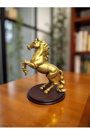 Monarch Art Şahlanan At Figür Biblo | Altın Renk Masaüstü Dekoratif At Obje |...