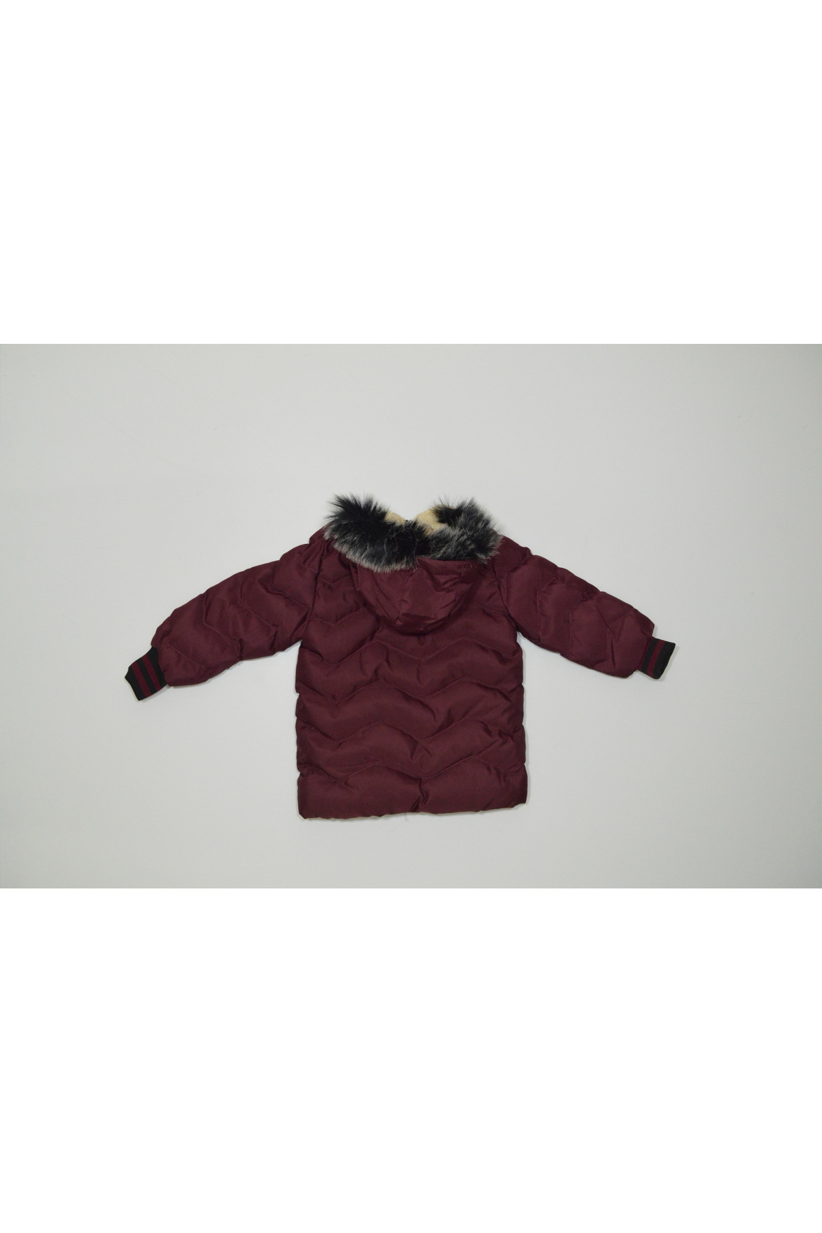 Baby Slon Kids Clup Kışlık fermuarlı kapüşonlu belden kemerli welsoft astarlı su ve rüzgar geçirmez kız bebek çocuk mont fotoğrafı 5 (önizleme)