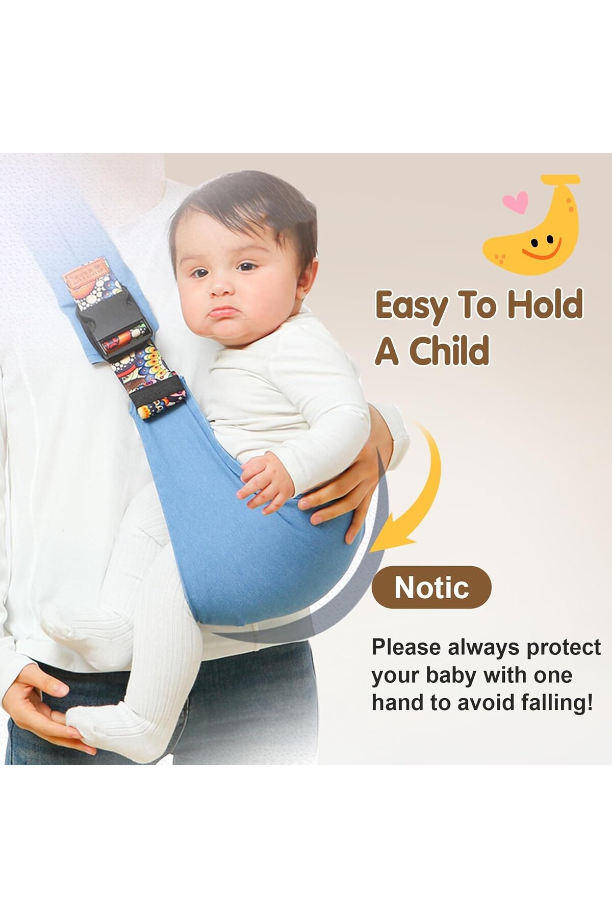 heugers Baby Sling Carrier – Ayarlanabilir Bebek Taşıyıcı Askısı, Portatif ve Hafif, 4-14 KG Taşıma Kapasit fotoğrafı 2 (önizleme)