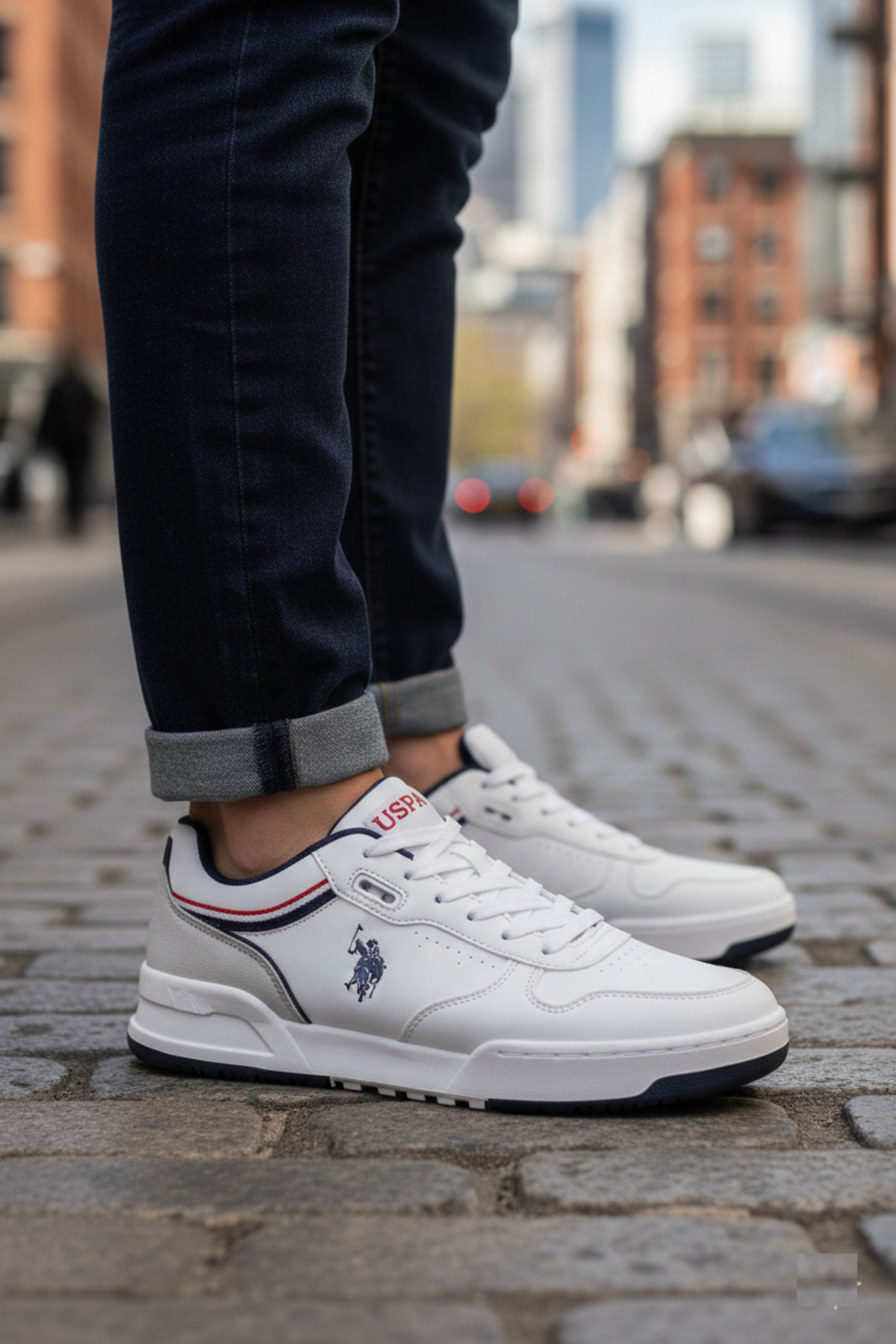 یو اس پولو کفش ورزشی راحت و راحت چرم زنانه و مردانه