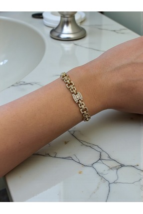 ELMERIAJEWELRY Zirkon Çelik Bileklik