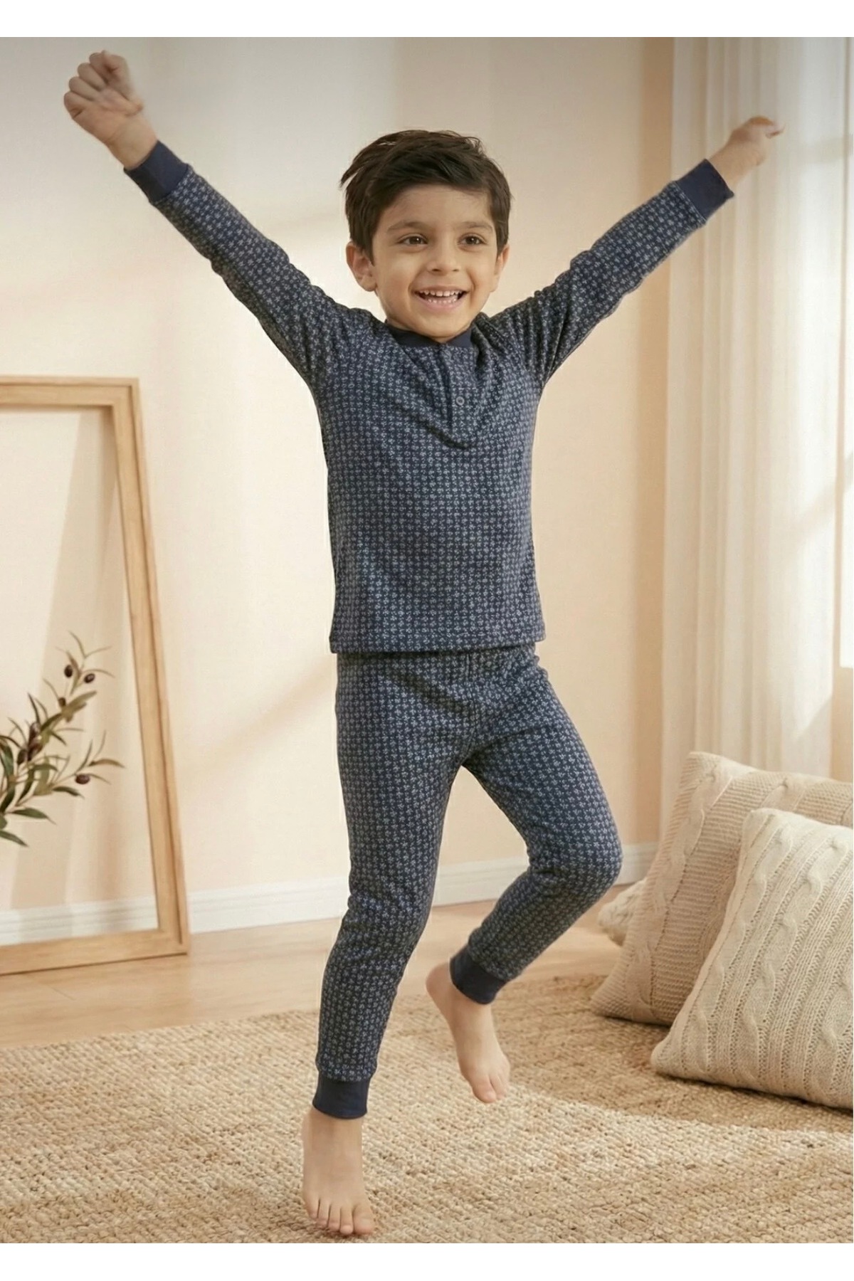 YONCA OUTLET Erkek Çocuk Pamuklu Pi̇jama Takimi fotoğrafı 2 (önizleme)