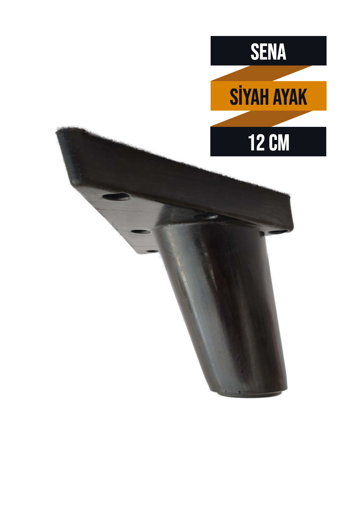 anonim Siyah Renk SENA Ayak (12 Cm) Lüks Koltuk Kanepe Dolap Mobilya Ayak Sena Model Ayak