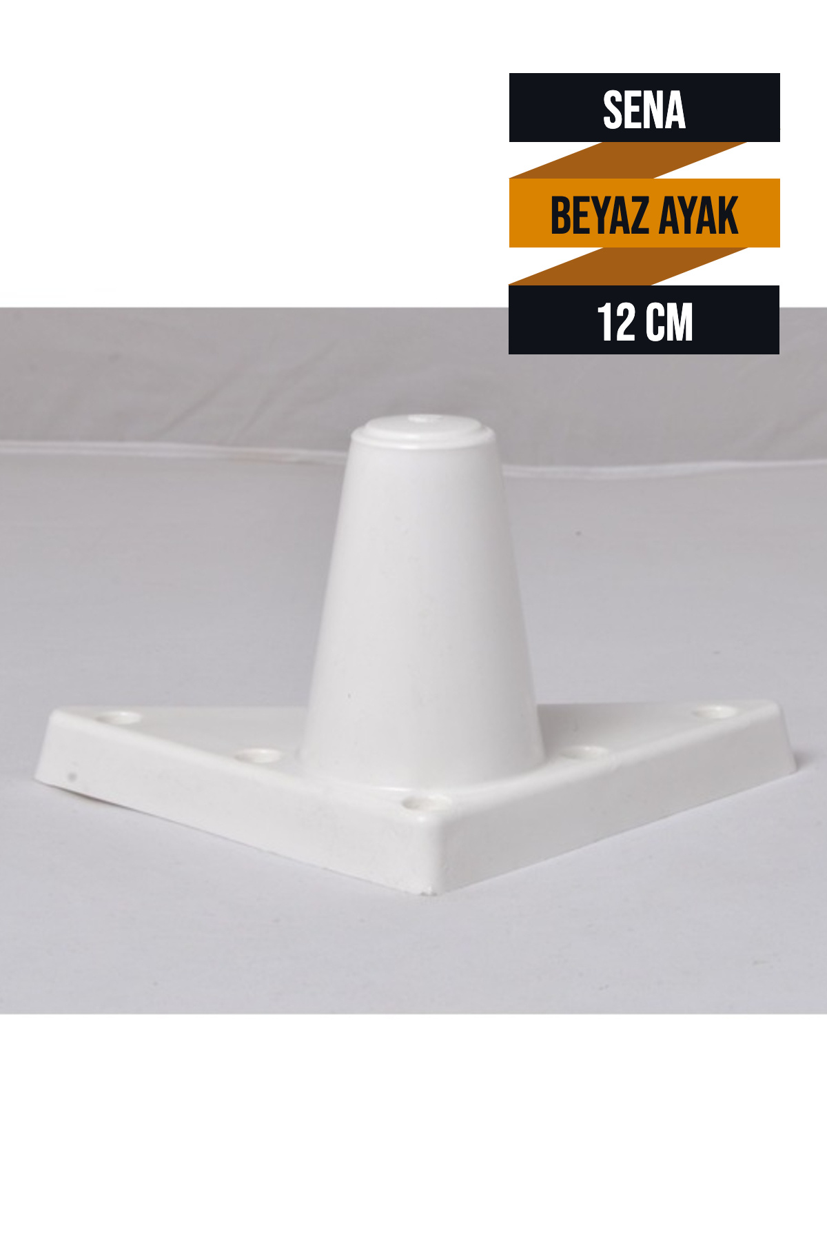 anonim Beyaz Renk SENA Ayak (12 Cm) Lüks Koltuk Kanepe Dolap Mobilya Ayak Sena Model Ayak