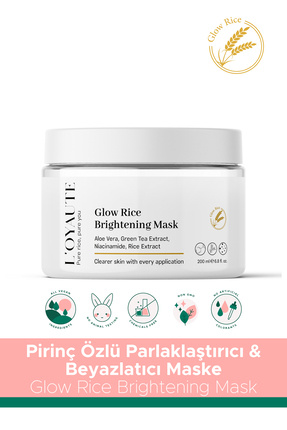 LOYAUTE Pirinç Özlü Parlaklaştırıcı & Beyazlatıcı Maske Glow Rice Mask 100 ml