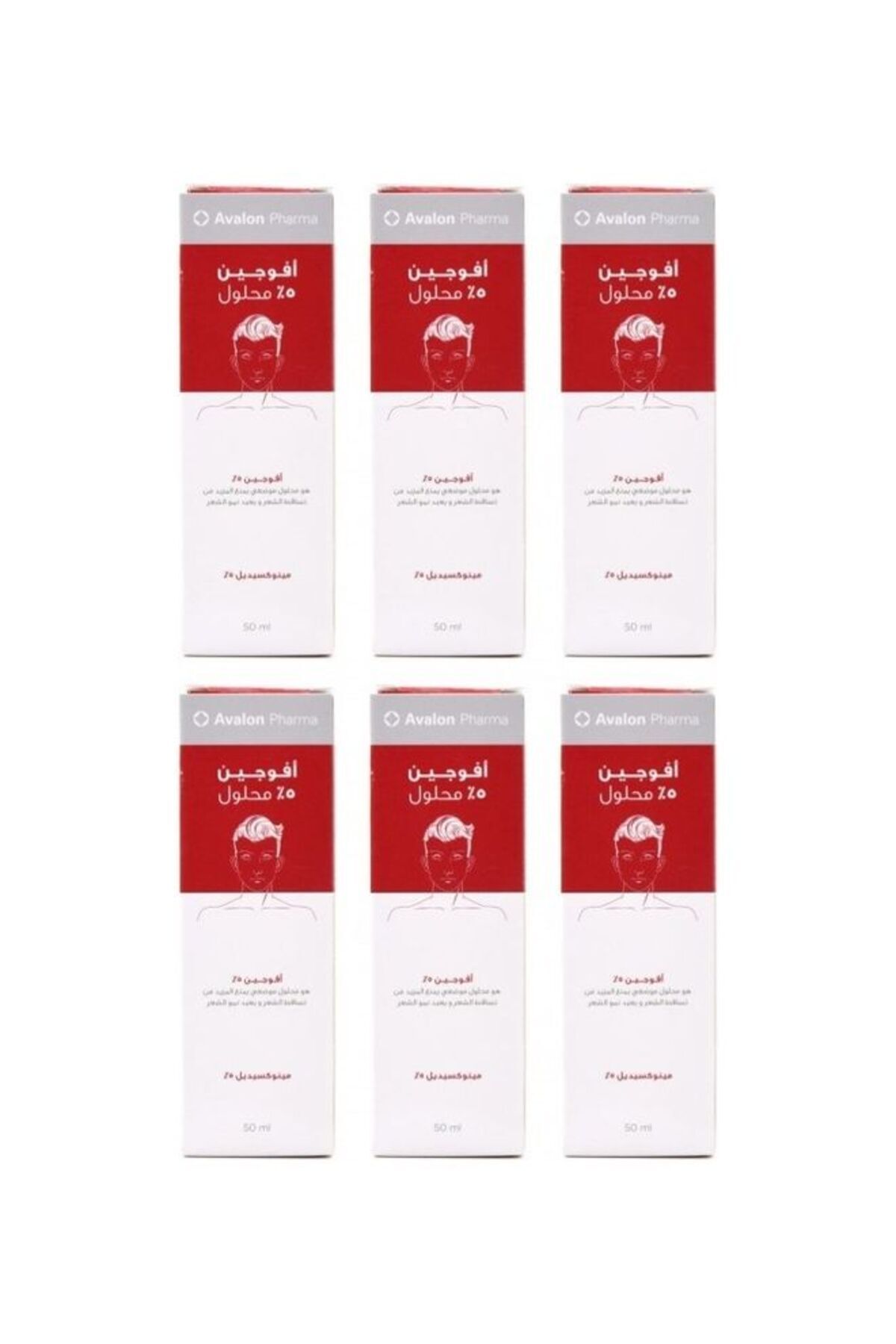 AVALON PHARMA Avogain 5% Minoxidil Solution for Hair Loss, 6 Packs (6 Months)