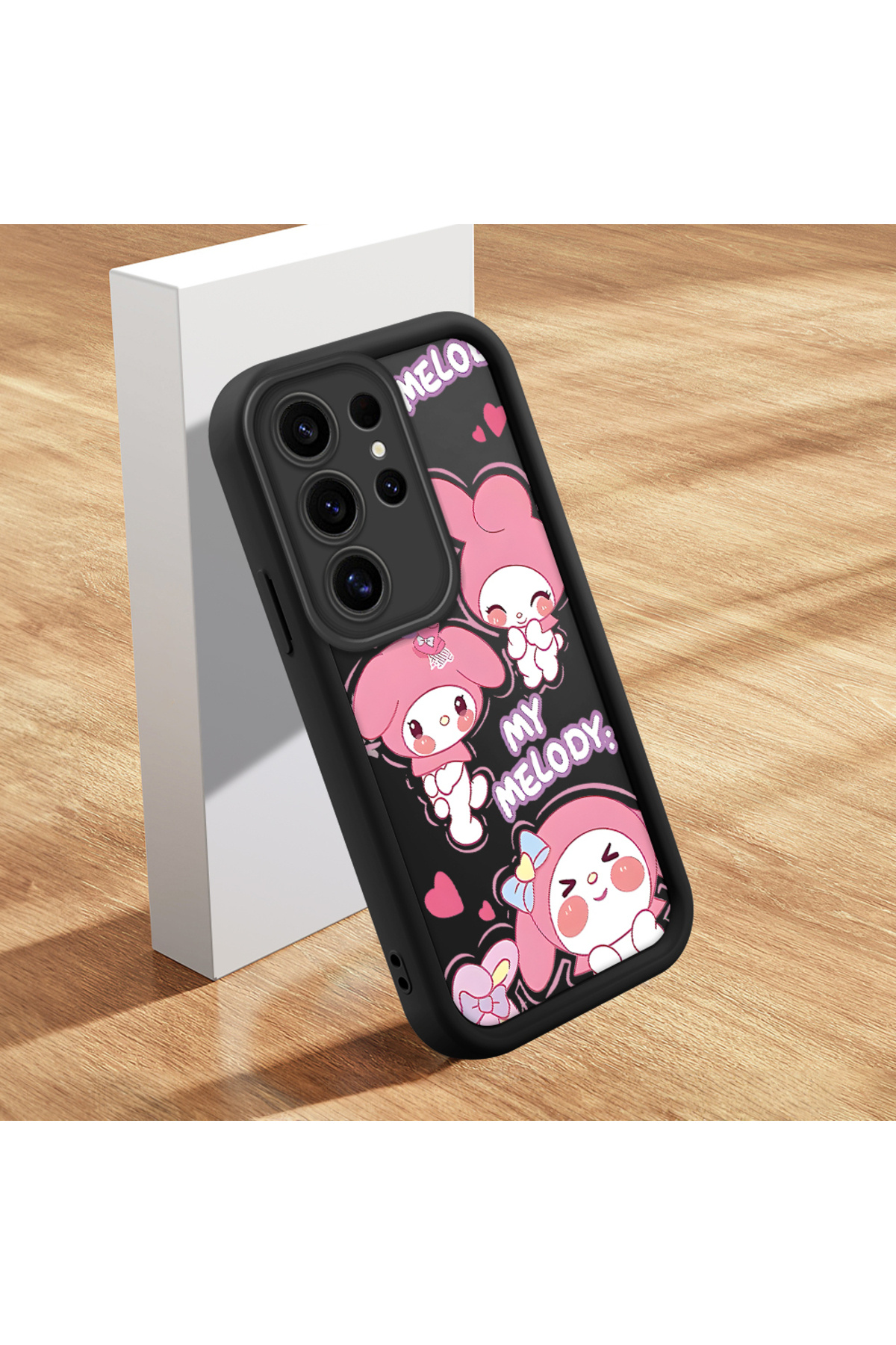 Samsung Galaxy S25 Ultra Compatible Black Silicone Animation Pattern High Impact Protection Phone Case