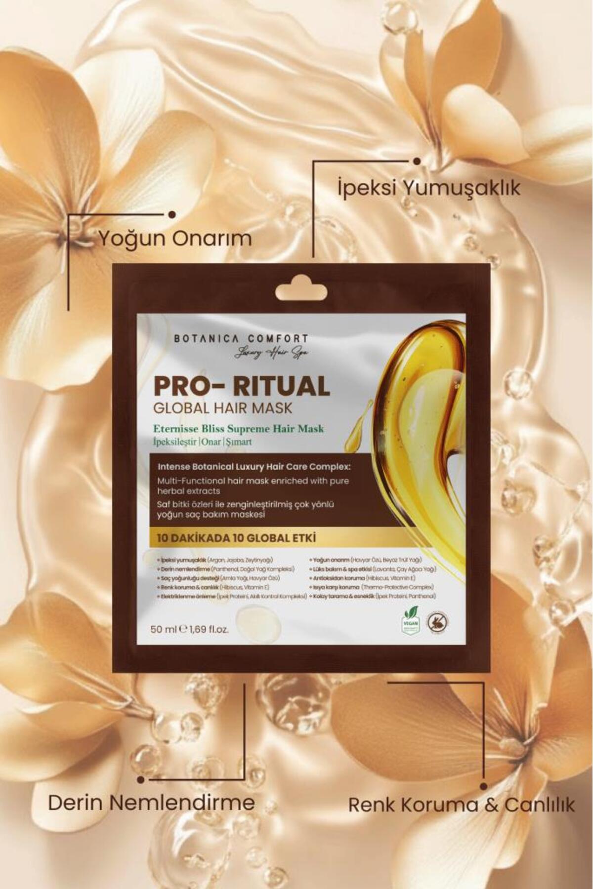Pro-Ritual – Eternisse Bliss Supreme Yoğun Nem ve Antioksidan Koruma Saç Bakım Maskesi 5x50ml — BCSB4074-5 — تصویر 2 از 2