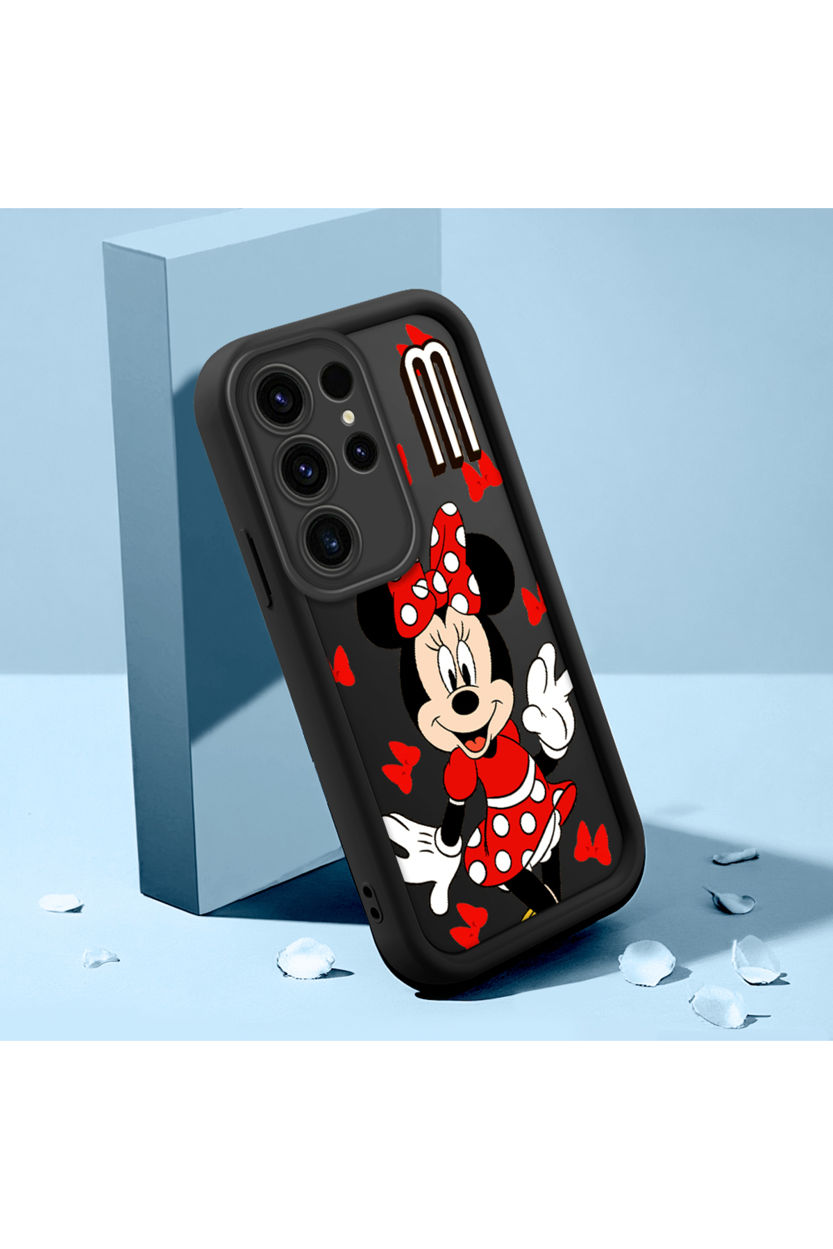 Samsung Galaxy S23 Ultra Compatible Cartoon Pattern Black Silicone Shockproof Phone Case