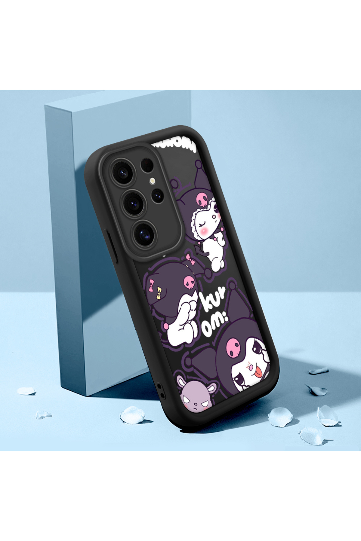Samsung Galaxy S25 Ultra Compatible Black Silicone Animation Pattern High Impact Protection Phone Case